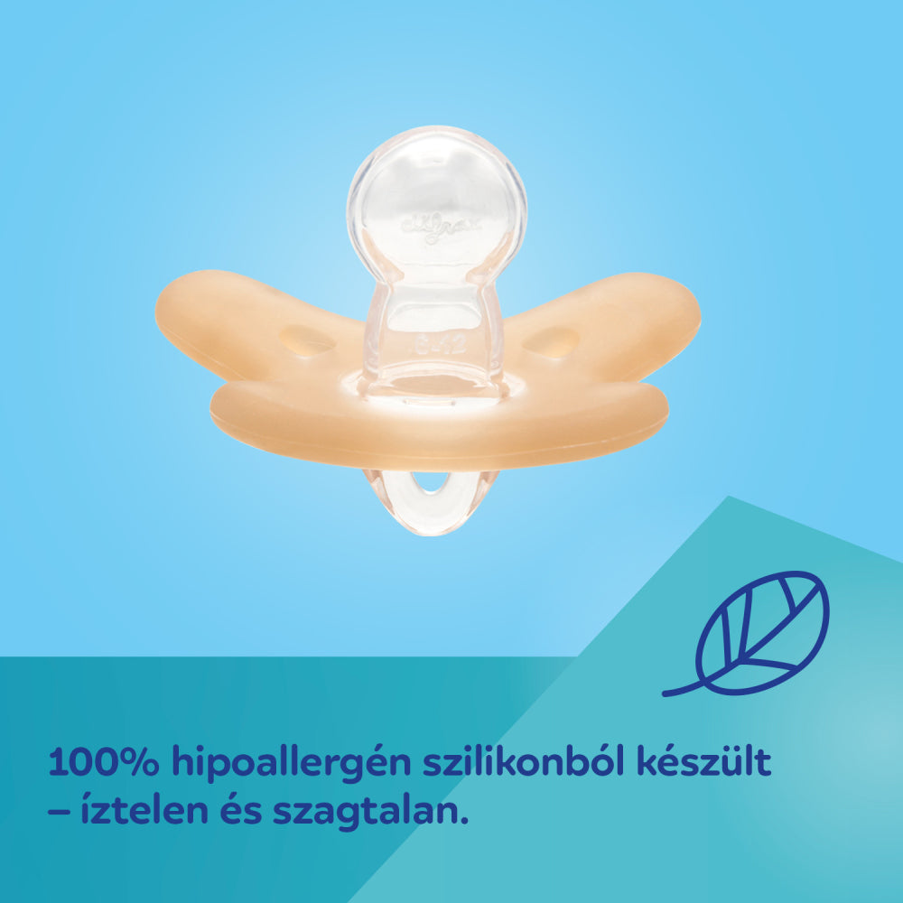 Canpol babies Szimmetrikus 100% szilikon cumi 0-6hó 1 db zöld