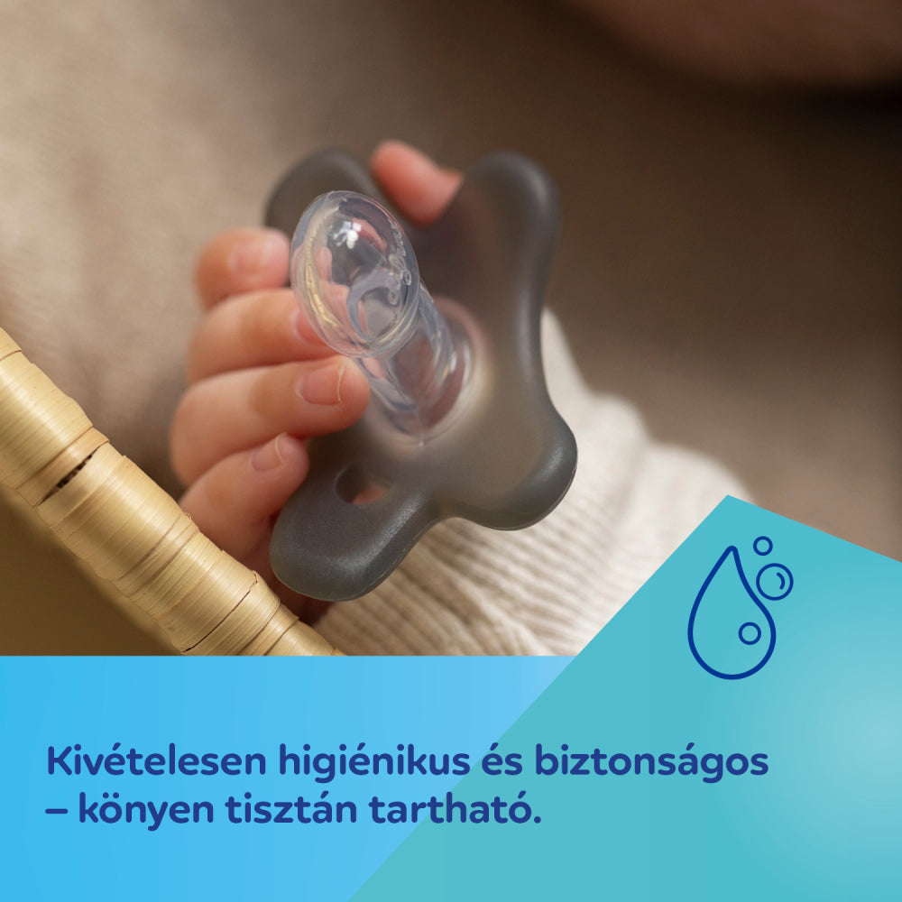 Canpol babies Szimmetrikus 100% szilikon cumi 0-6hó 1 db zöld