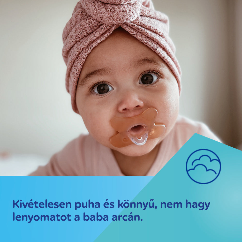 Canpol babies Szimmetrikus 100% szilikon cumi 6-12hó 1 db narancs