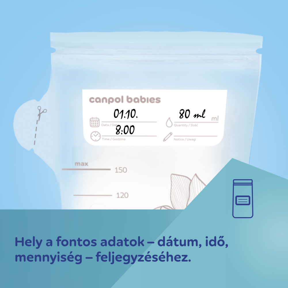 Canpol babies Tejtároló zacskó 25db 150ml
