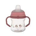 Canpol babies Itatópohár szilikon ivócsőrrel FirstCup Bonjour Paris 150ml rózaszín