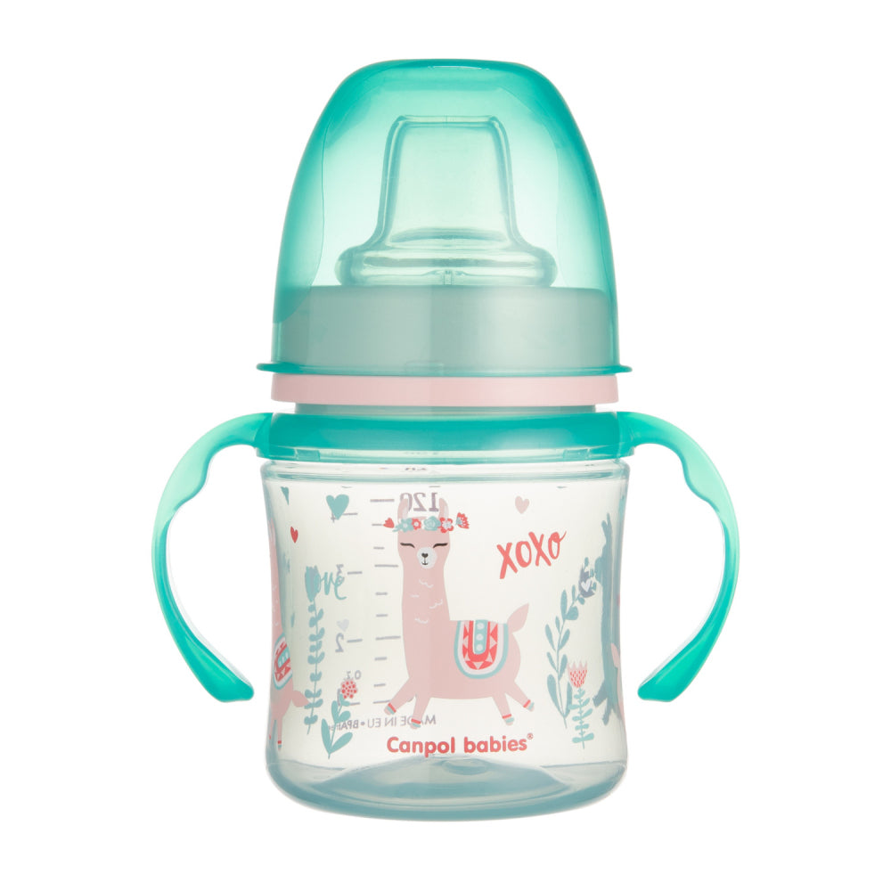 Canpol babies Szilikon ivócsőrős tanulópohár EXOTIC ANIMALS 120ml zöld