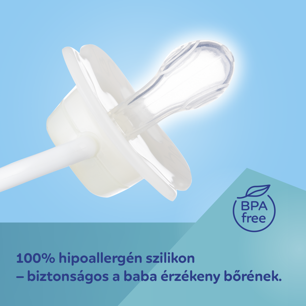 Canpol babies Világító Szilikon szimmetrikus cumi LOVE MUM&DAD 6-18hó 2db
