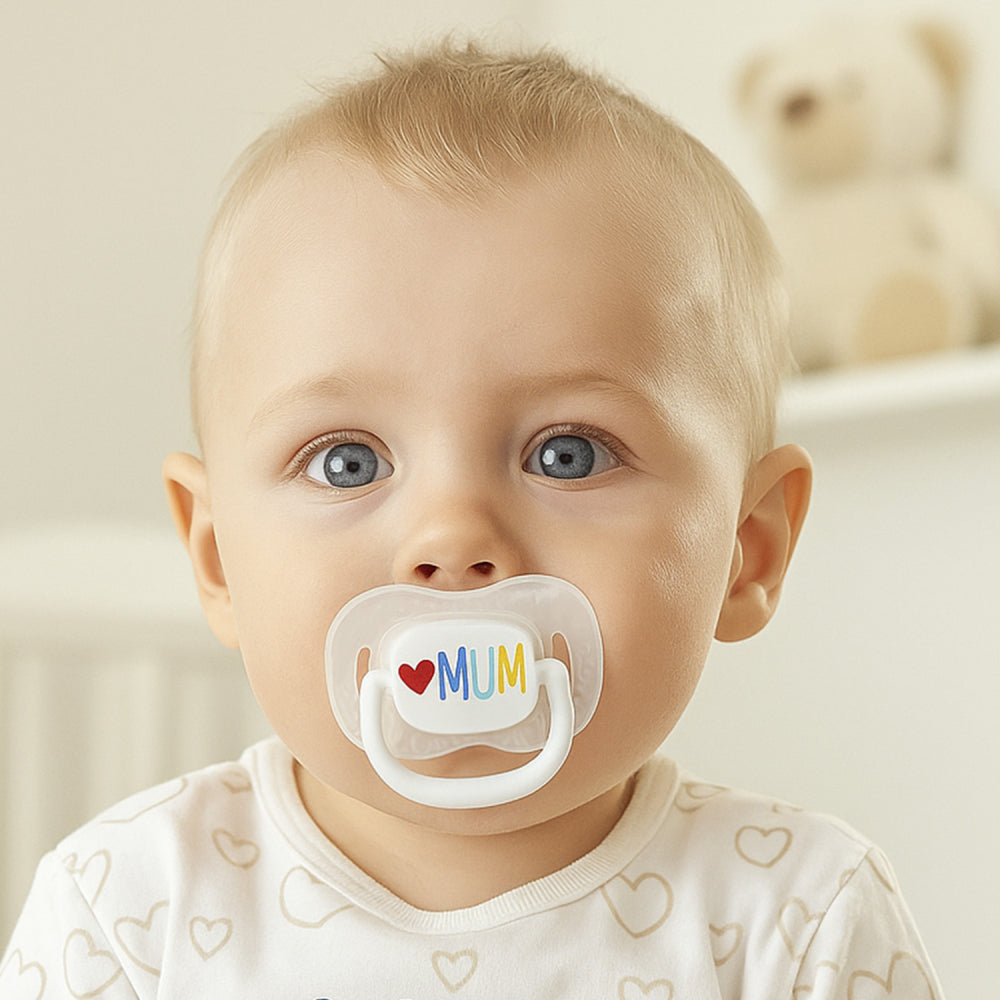 Canpol babies Világító Szilikon szimmetrikus cumi LOVE MUM&DAD 6-18hó 2db