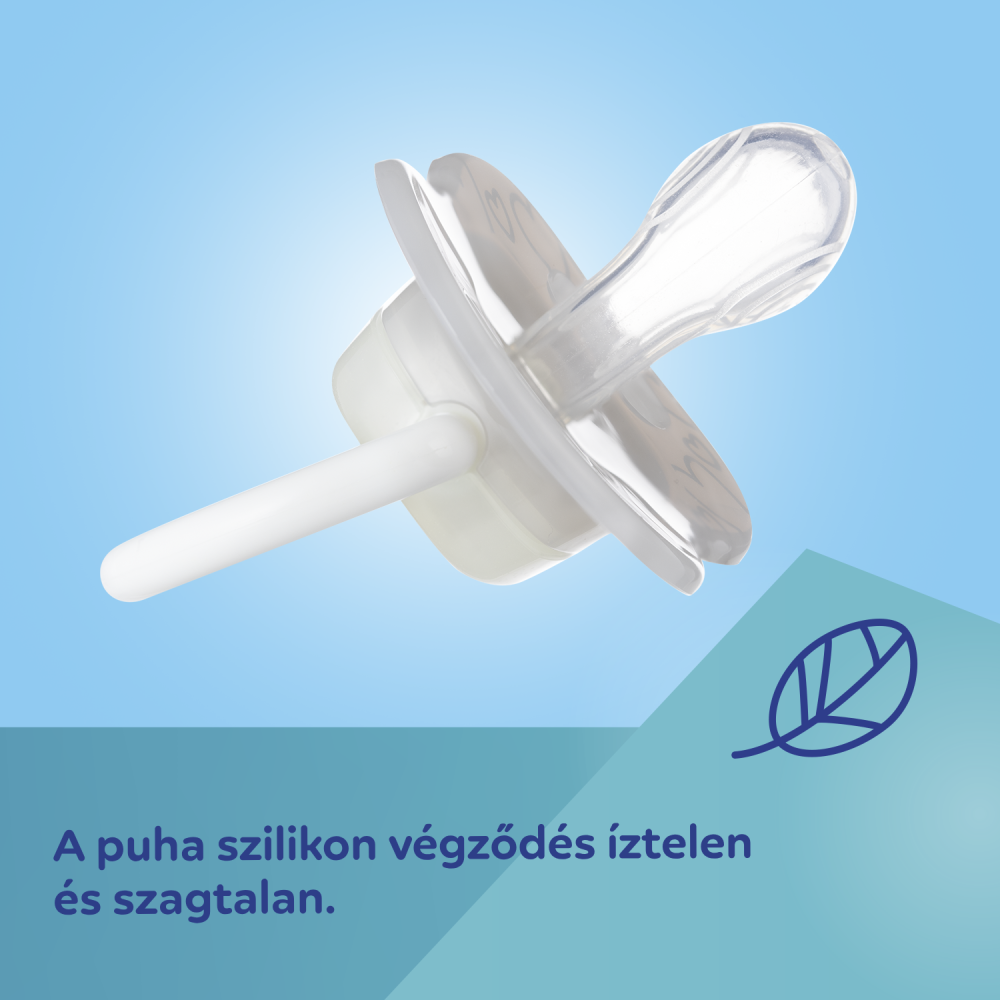 Canpol babies Világító Szilikon szimmetrikus cumi LOVE MUM&DAD 6-18hó 2db