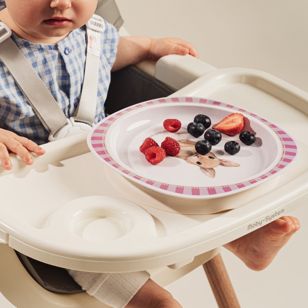 Canpol babies Woodland tapadókorongos tányér rózsaszín