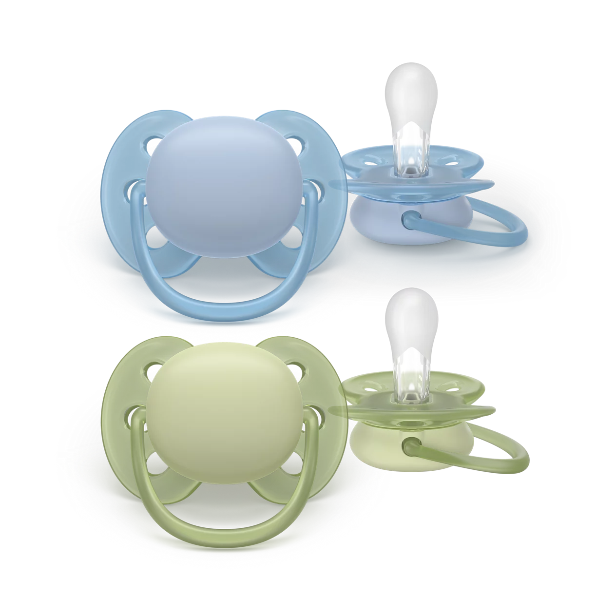Philips Avent SCF091/37 Ultra Soft cumi 0–6 hó – Kék és Olívazöld (2 db)