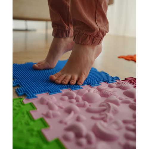 Ortek Dinoszauruszok Puzzle 10 elemből álló masszázs szőnyeg