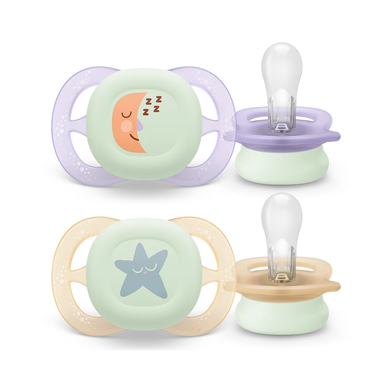 Philips Avent SCF075/17 Ultra Start Night cumi 0–2 hó – Hold és Csillag (2 db)