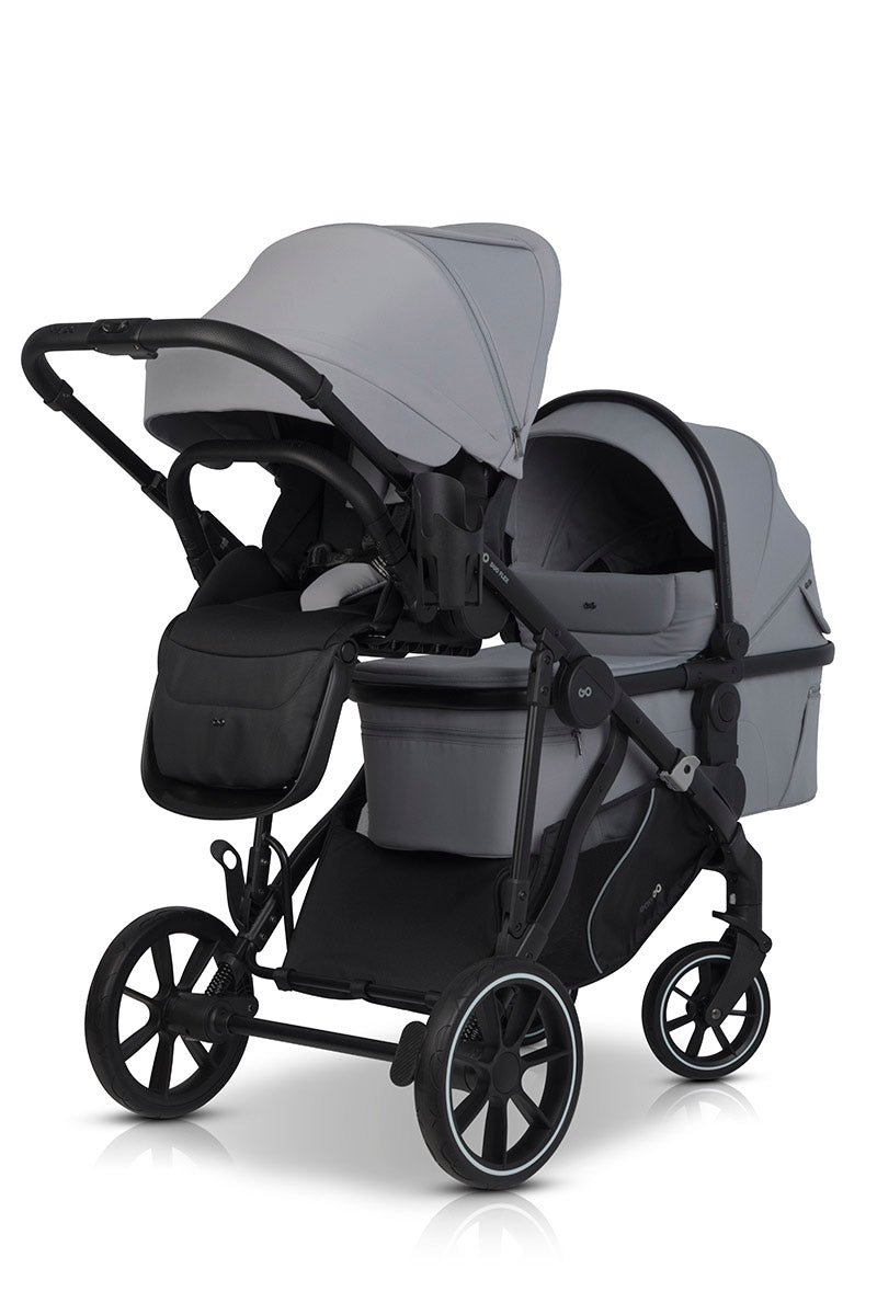 EasyGo Duoflex iker és testvér sport babakocsi 2 üléssel – Cloudy Gray