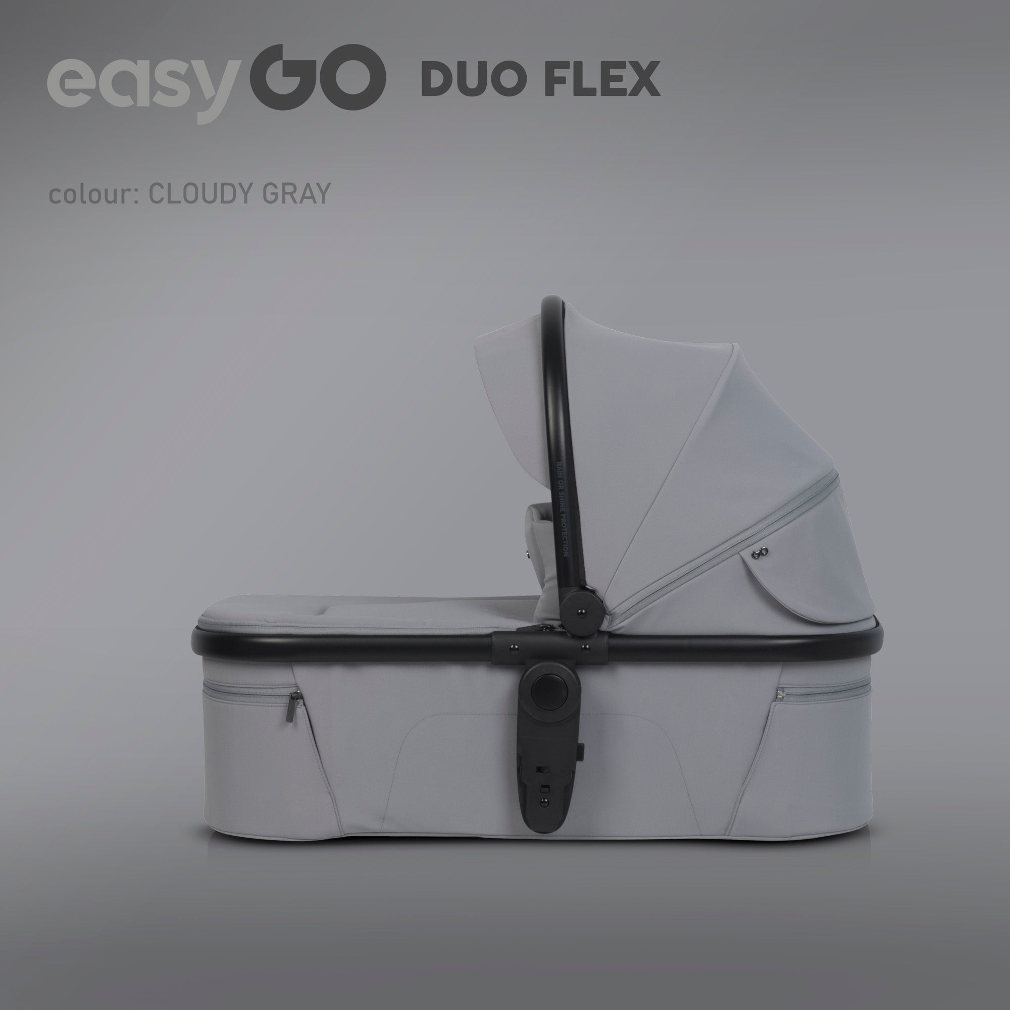 EasyGo Duoflex 2in1 babakocsi 1 üléssel és 1 mózeskosárral – Cloudy Gray