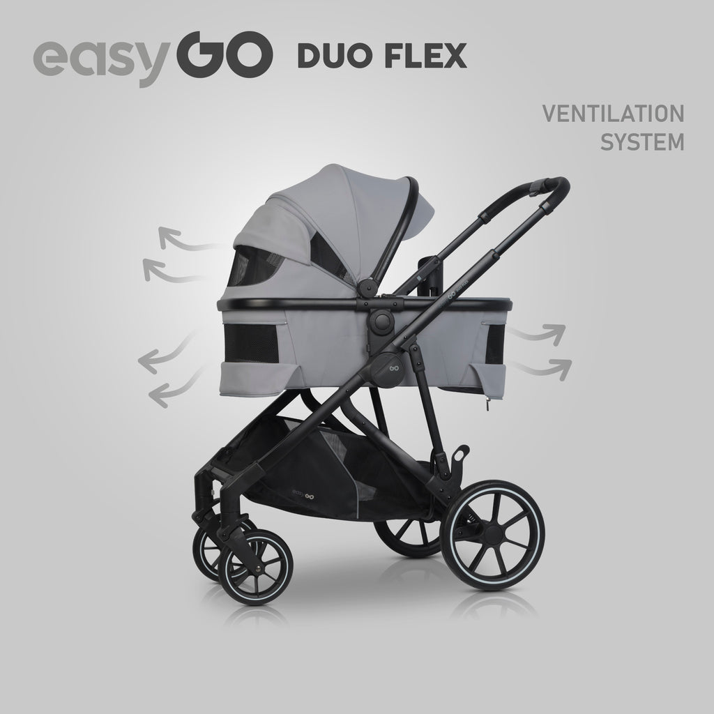 EasyGo Duoflex mózeskosár – Cloudy Gray