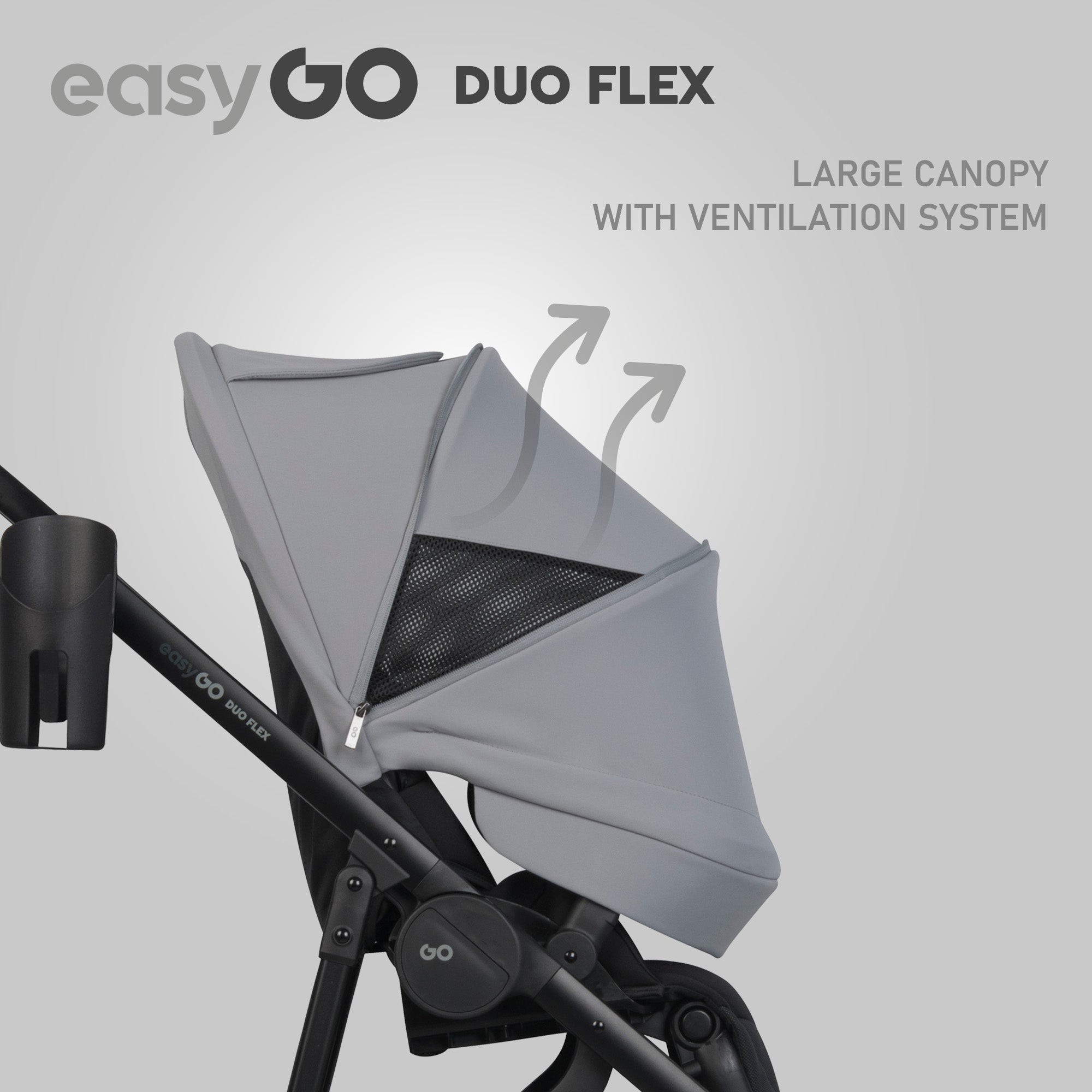 EasyGo Duoflex mózeskosár – Cloudy Gray
