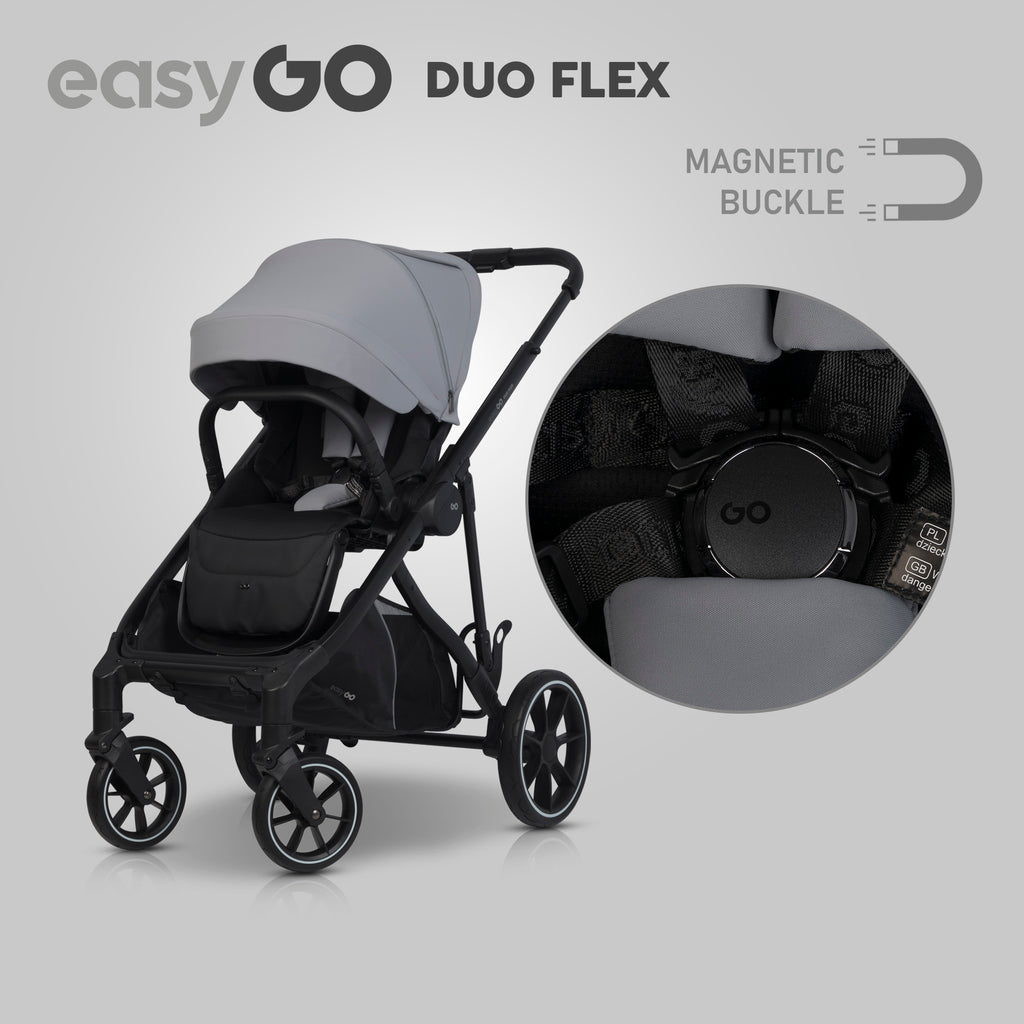 EasyGo Duoflex mózeskosár – Cloudy Gray