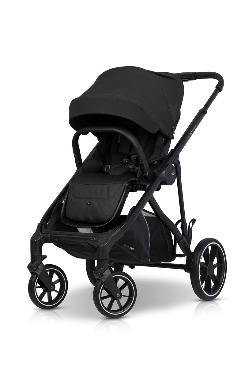 EasyGo Duoflex iker és testvér sport babakocsi 2 üléssel – Ebony Black