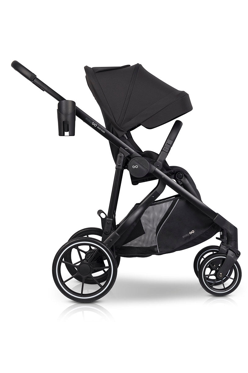 EasyGo Duoflex iker és testvér sport babakocsi 2 üléssel – Ebony Black