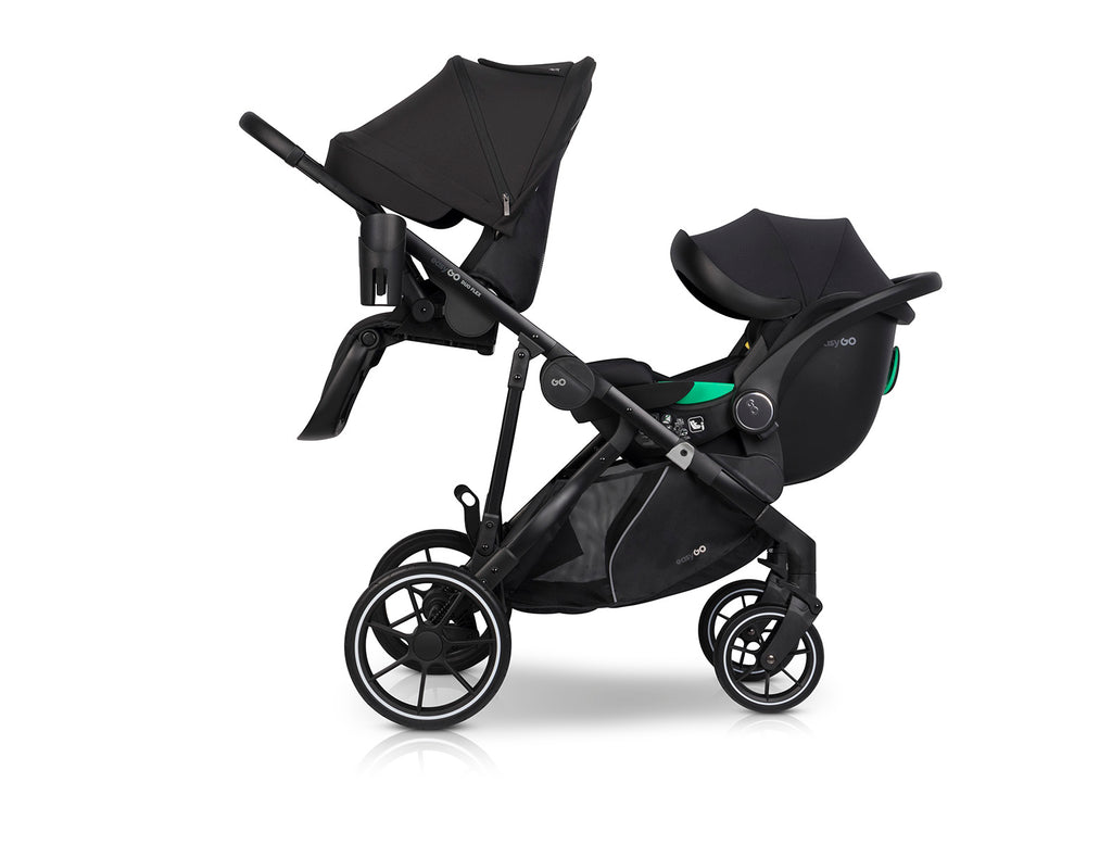 EasyGo Duoflex 2in1 babakocsi 1 üléssel és 1 mózeskosárral – Ebony Black