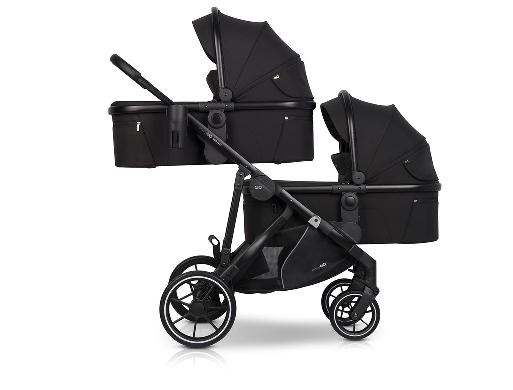 EasyGo Duoflex 2in1 babakocsi 1 üléssel és 1 mózeskosárral – Ebony Black