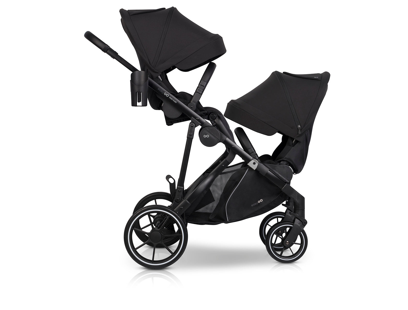 EasyGo Duoflex 2in1 babakocsi 1 üléssel és 1 mózeskosárral – Ebony Black