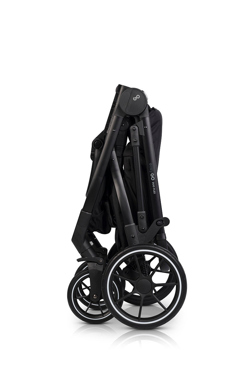EasyGo Duoflex iker és testvér sport babakocsi 2 üléssel – Ebony Black