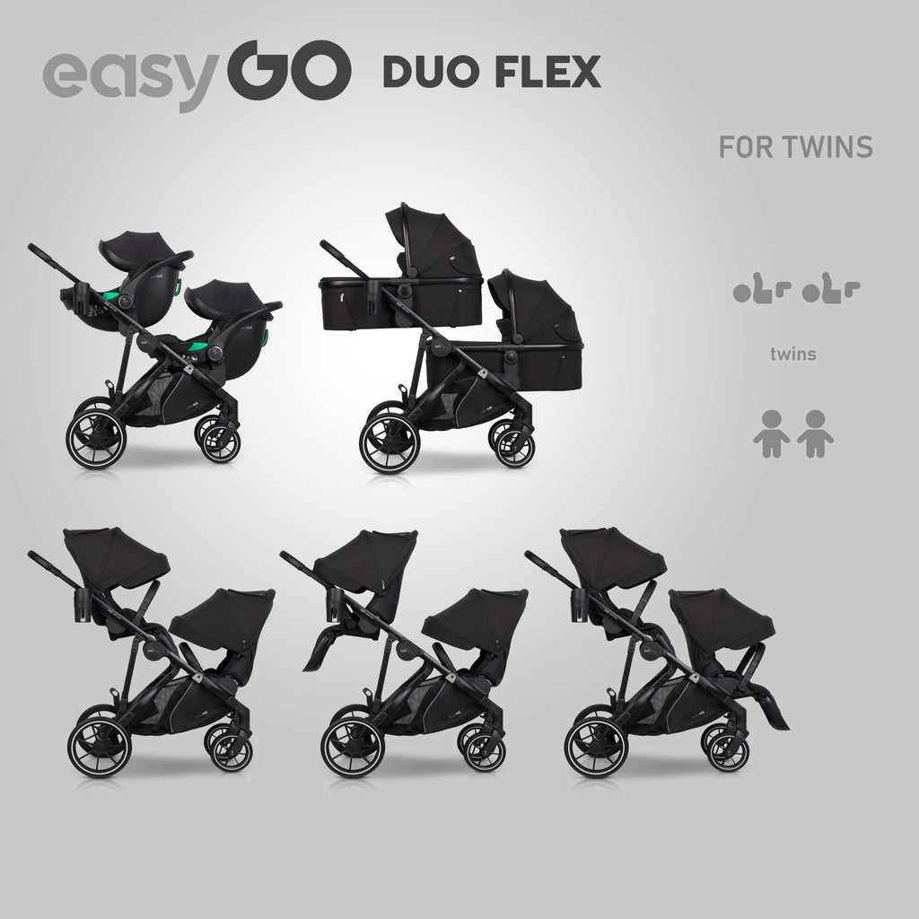 EasyGo Duoflex babakocsi – Ebony Black