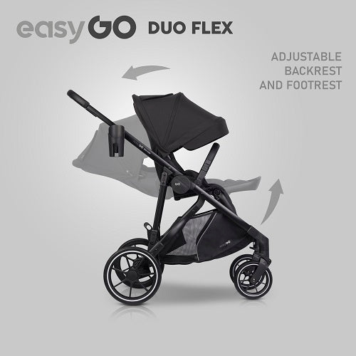 EasyGo Duoflex mózeskosár – Ebony Black