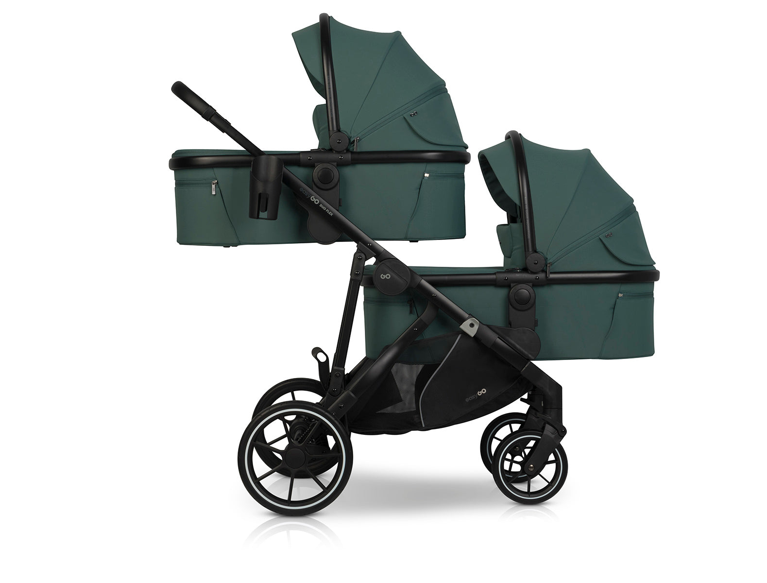 EasyGo Duoflex iker és testvér sport babakocsi 2 üléssel – Sage Green