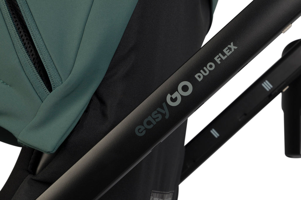 EasyGo Duoflex iker és testvér babakocsi 2 üléssel és 1 mózeskosárral – Sage Green