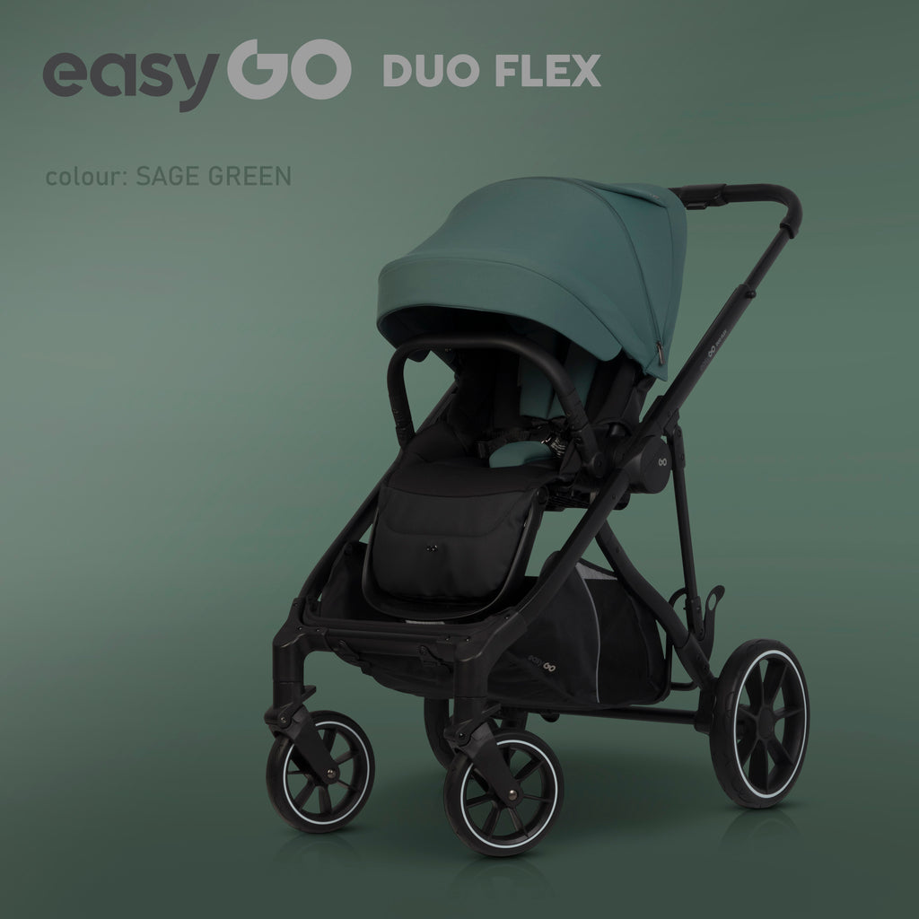 EasyGo Duoflex 2in1 babakocsi 1 üléssel és 1 mózeskosárral – Sage Green