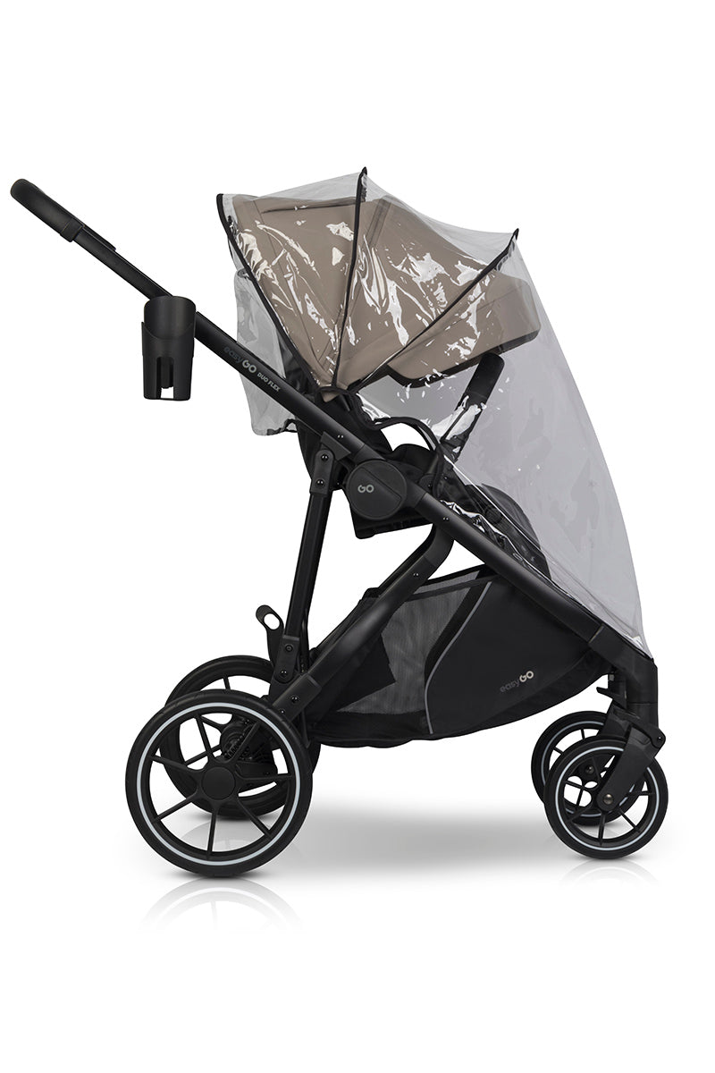 EasyGo Duoflex iker és testvér babakocsi 2 üléssel és 1 mózeskosárral – Savana Beige