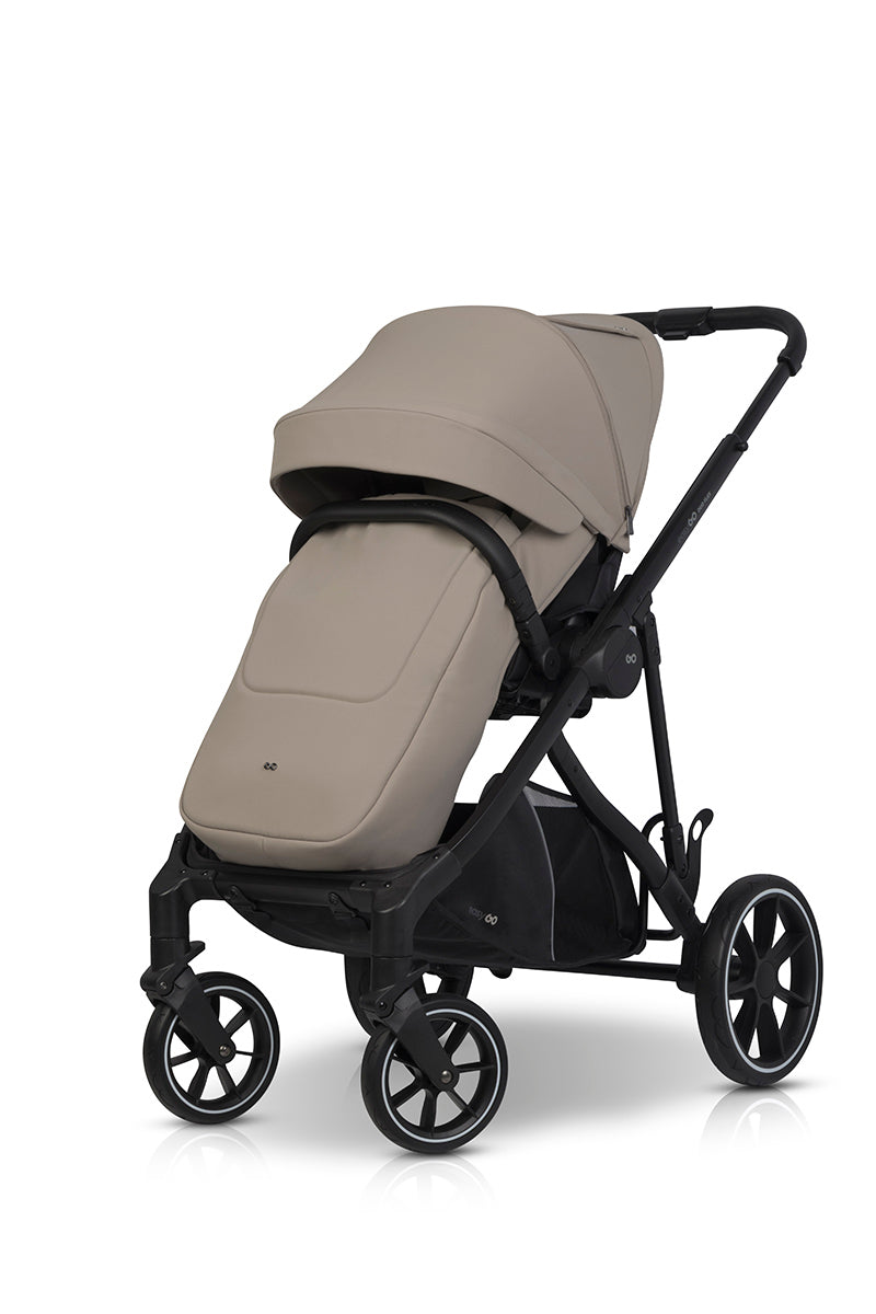 EasyGo Duoflex iker és testvér babakocsi 2 üléssel és 1 mózeskosárral – Savana Beige