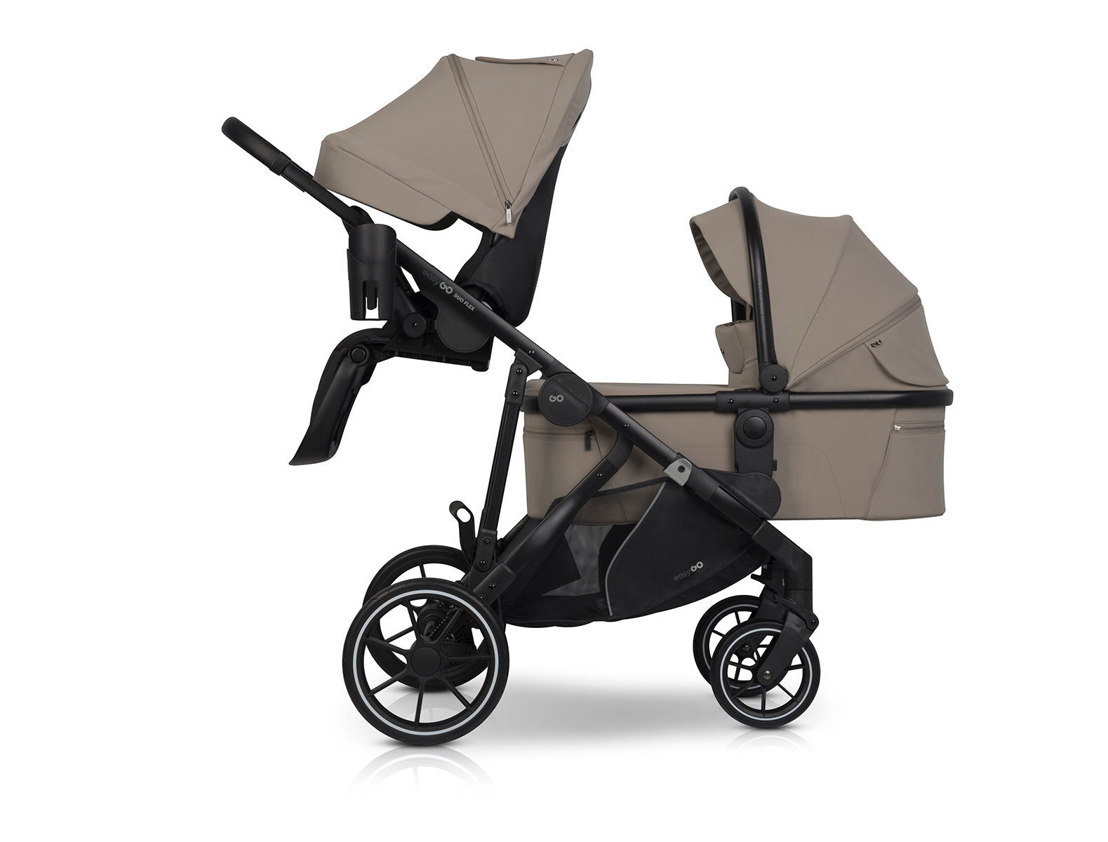 EasyGo Duoflex 2in1 babakocsi 1 üléssel és 1 mózeskosárral – Savana Beige