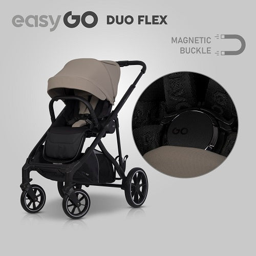 EasyGo Duoflex 2in1 babakocsi 1 üléssel és 1 mózeskosárral – Savana Beige