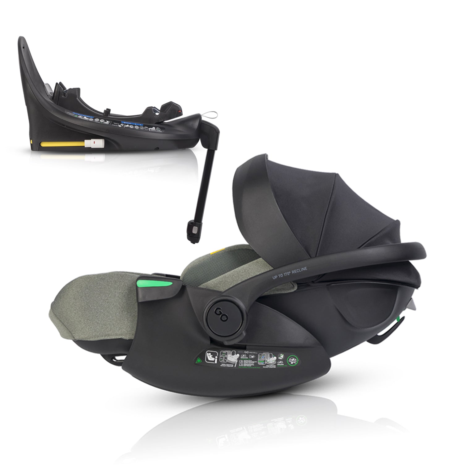 EasyGo Buz XTD Pro i-Size autóshordozó ISOFIX bázissal – Greener