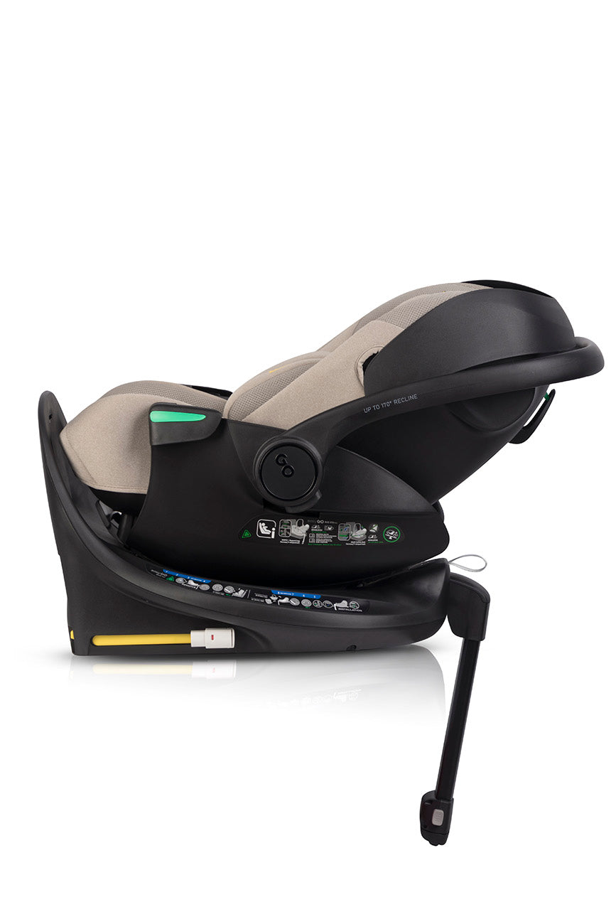 EasyGo Buz XTD Pro i-Size autóshordozó ISOFIX bázissal – Taupe