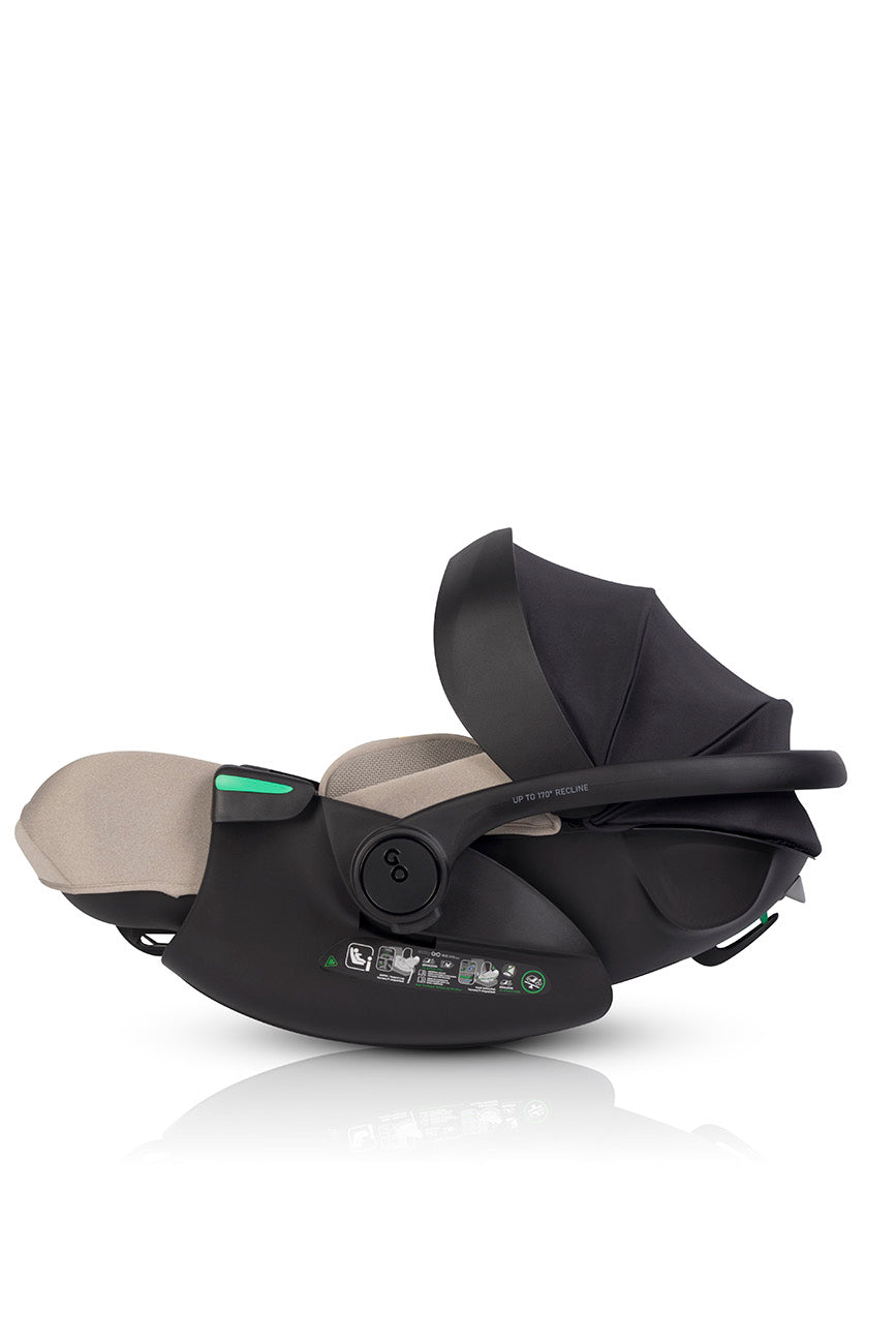 EasyGo BUZ XTD dönthető autós hordozó 40–87 cm – Taupe