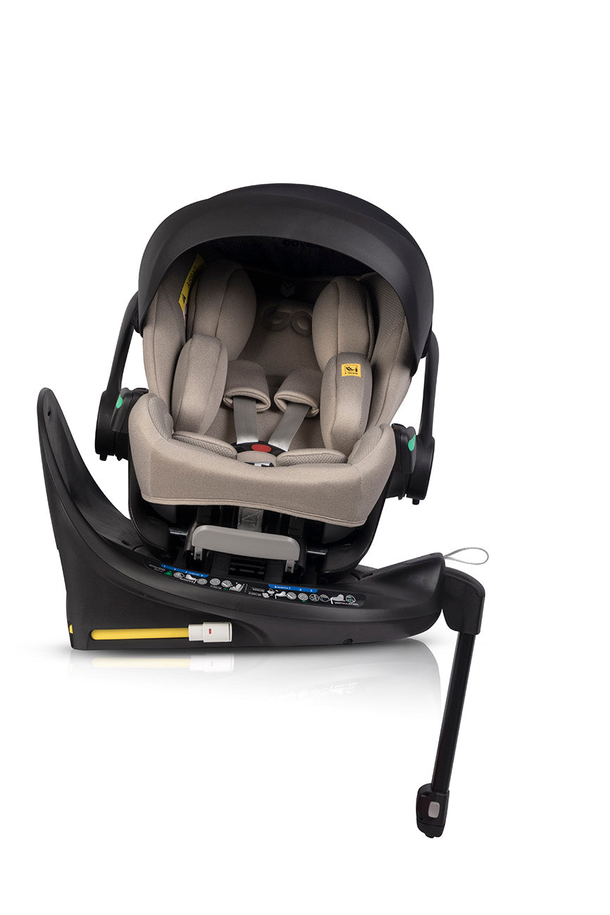 EasyGo Buz XTD Pro i-Size autóshordozó ISOFIX bázissal – Taupe