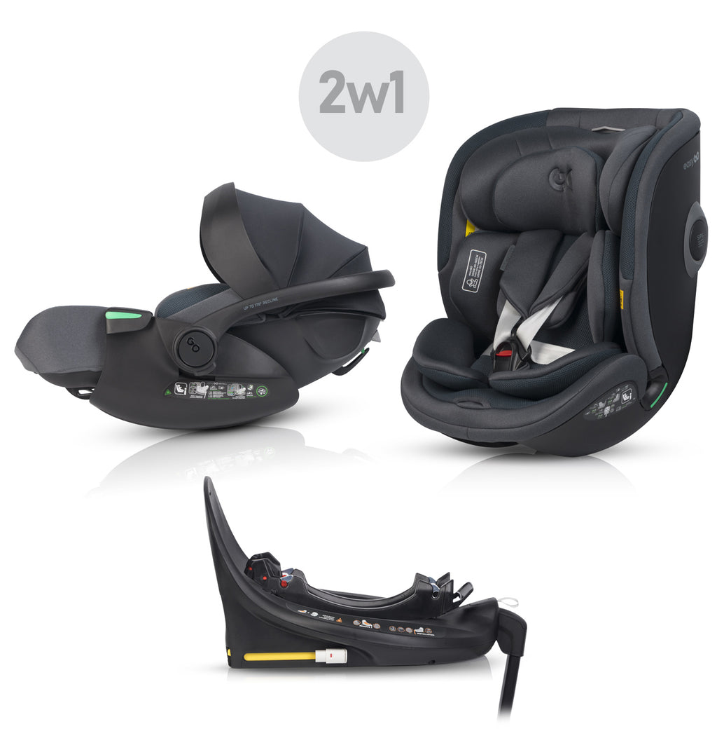EasyGo Buz XTD Pro + Buz Pro Body 2in1 autósülés szett ISOFIX bázissal – Granito