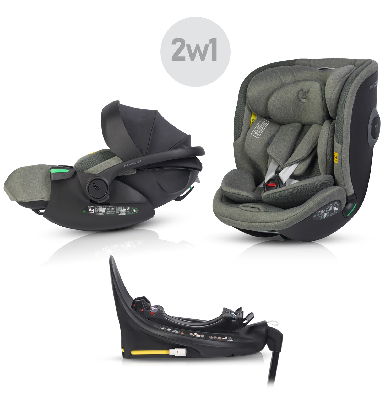 EasyGo Buz XTD Pro + Buz Pro Body 2in1 autósülés szett ISOFIX bázissal – Greener
