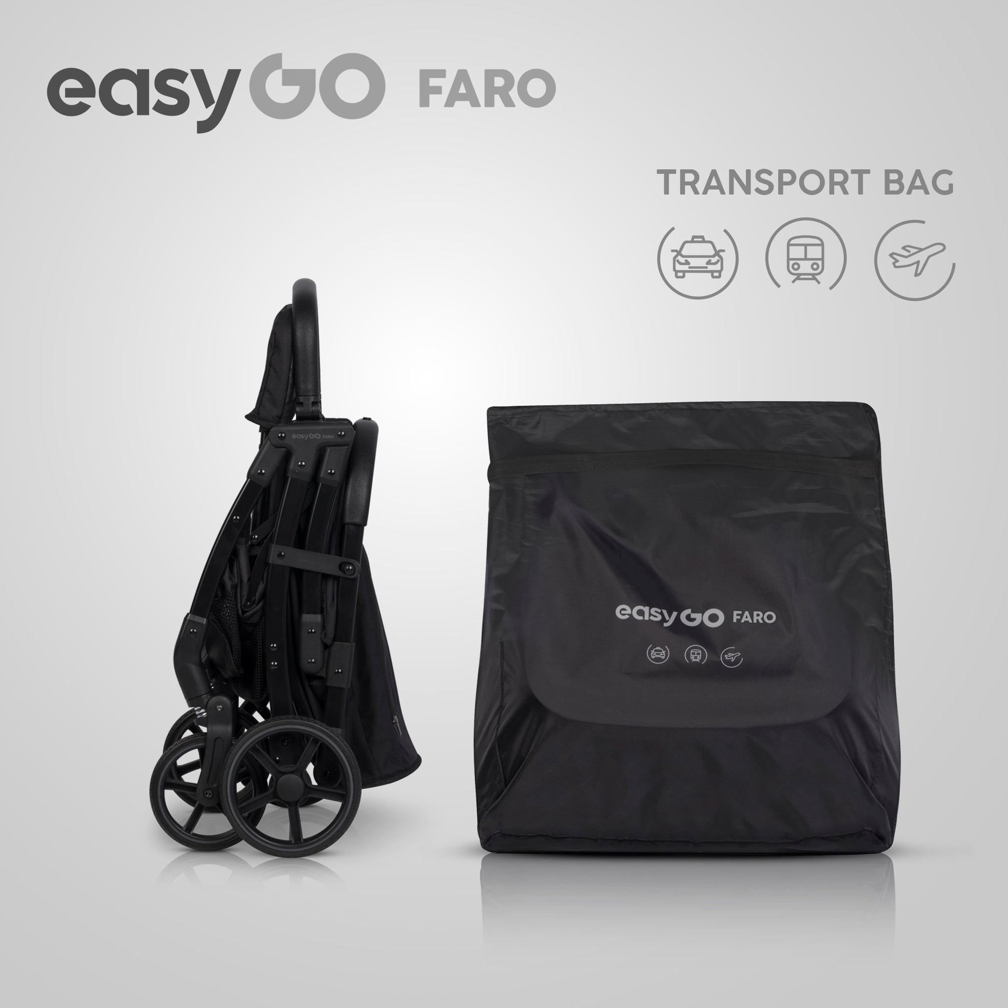 EasyGo FARO sport babakocsi – Ebony Black
