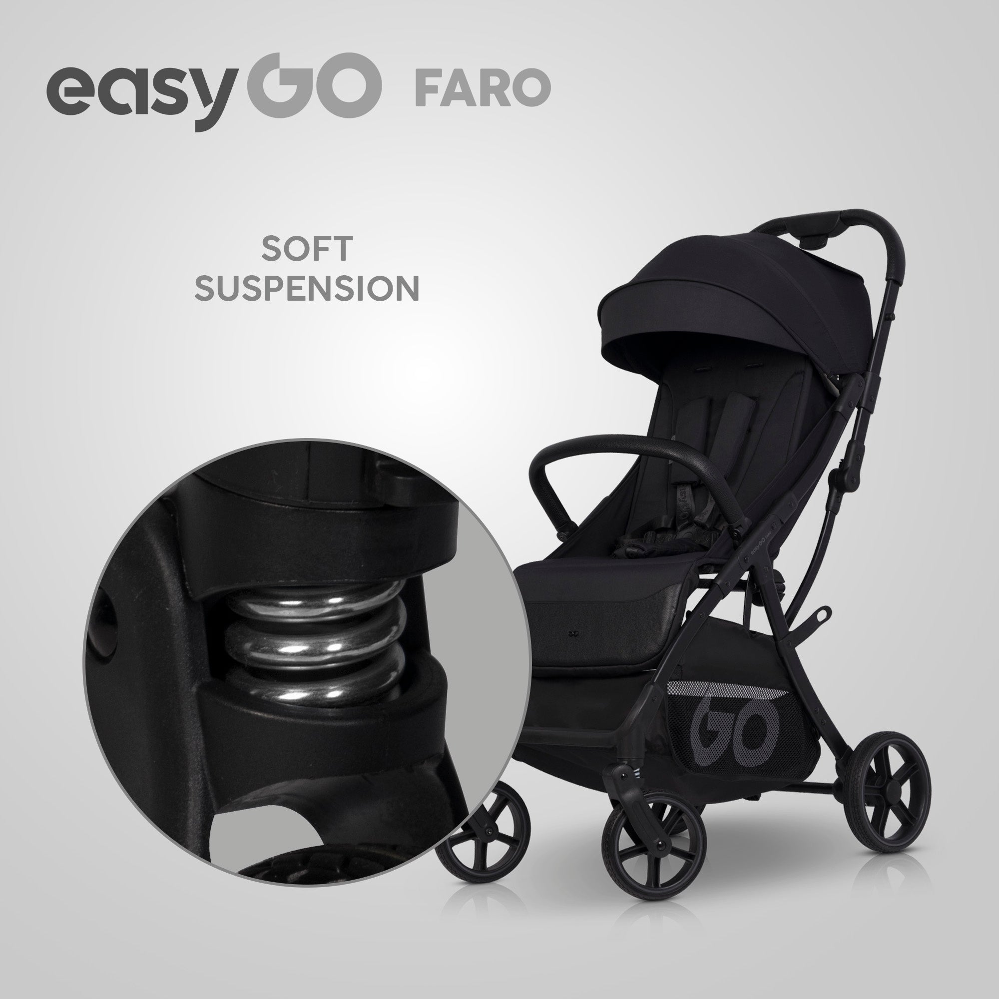 EasyGo FARO sport babakocsi – Ebony Black