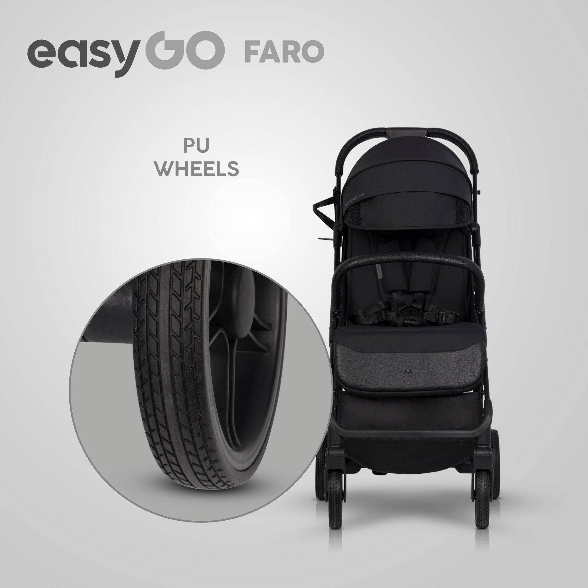 EasyGo FARO sport babakocsi – Ebony Black