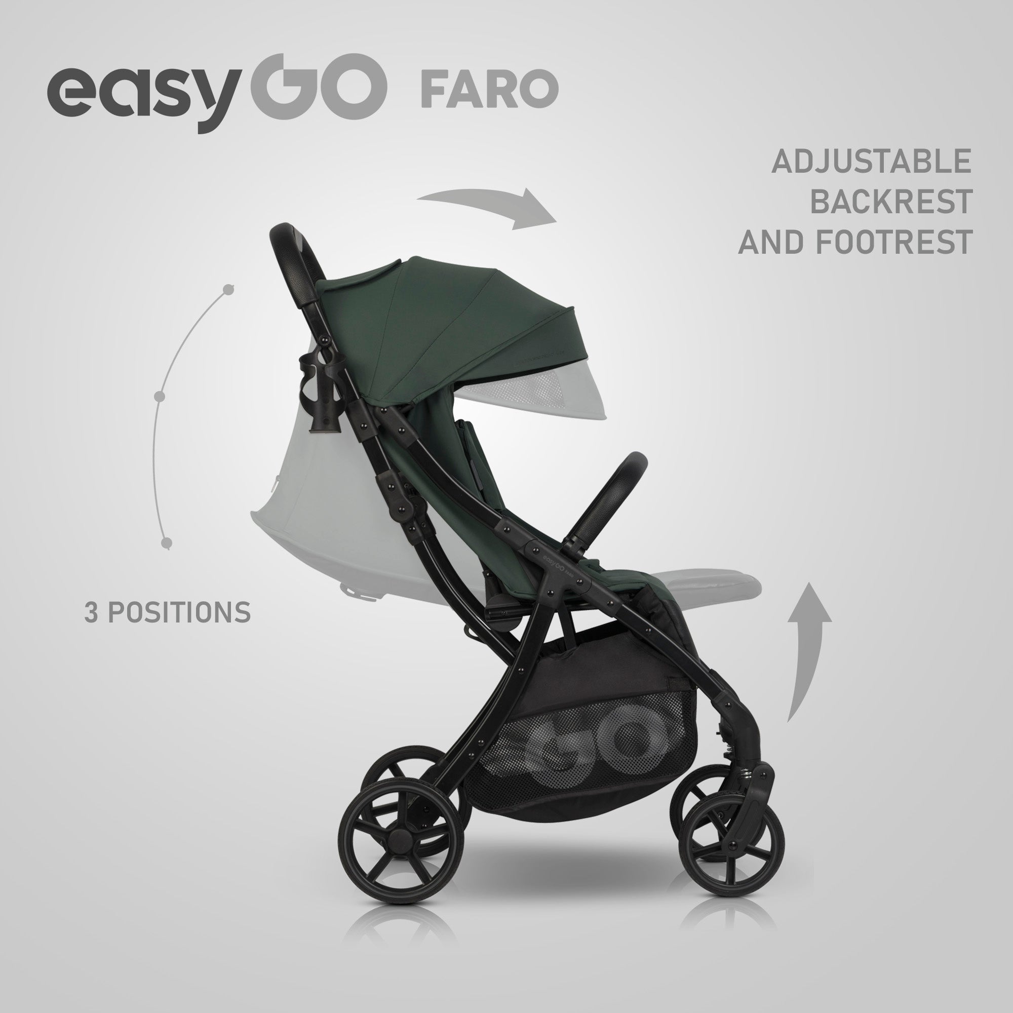 EasyGo FARO sport babakocsi – Sage Green