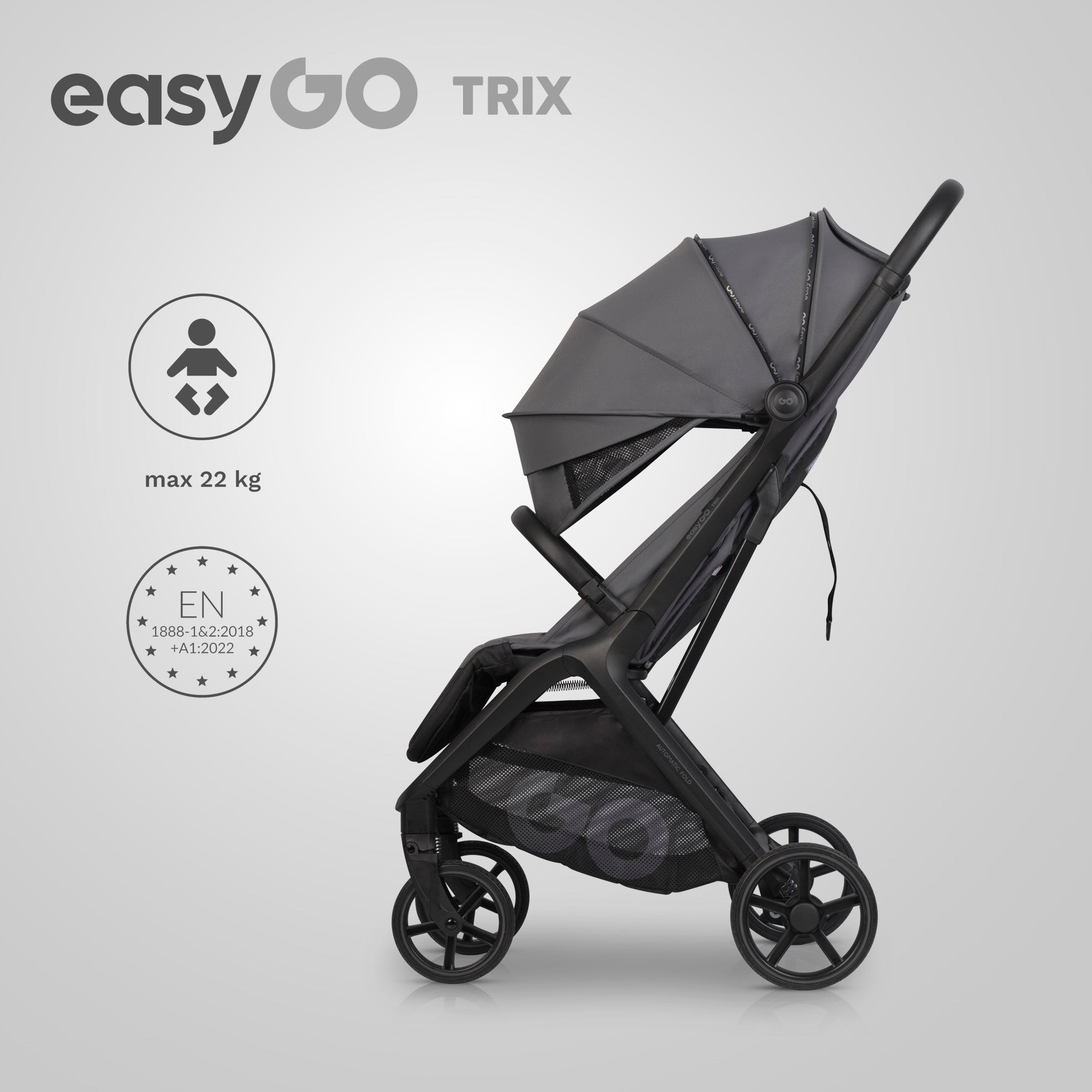 EasyGo Trix sport babakocsi – Cloudy Gray