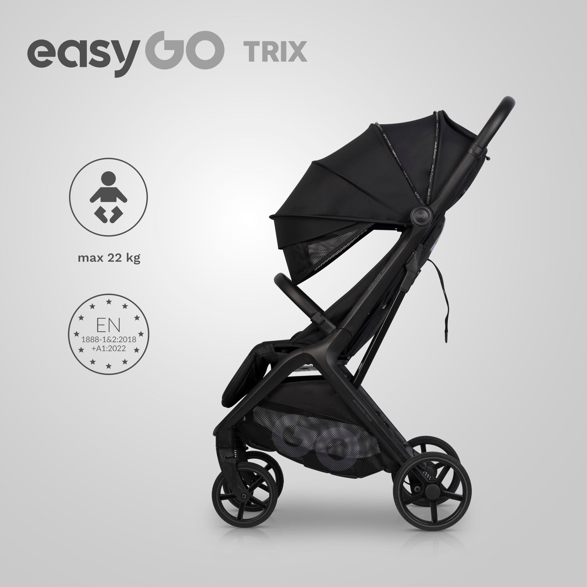 EasyGo Trix sport babakocsi – Ebony Black