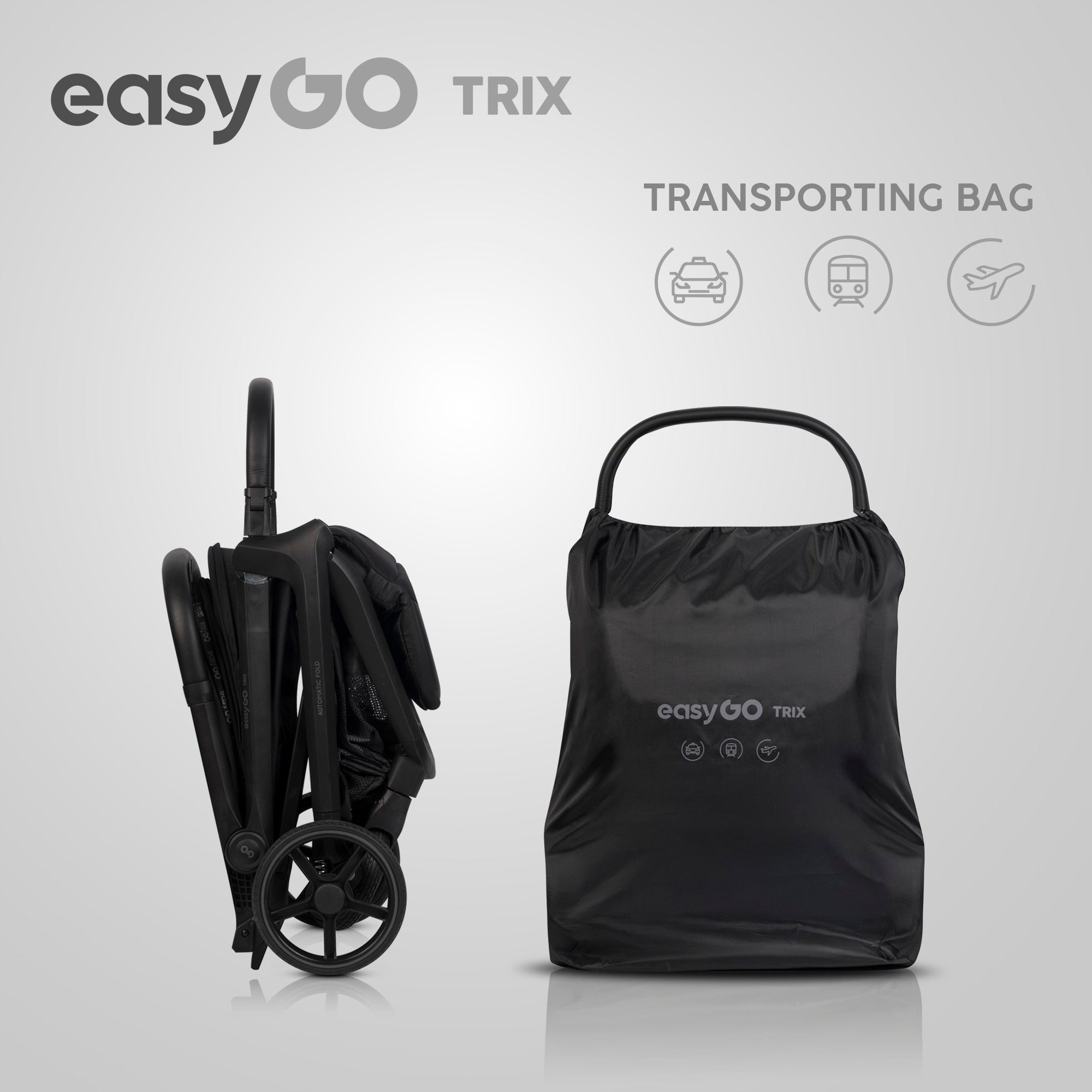 EasyGo Trix sport babakocsi – Ebony Black