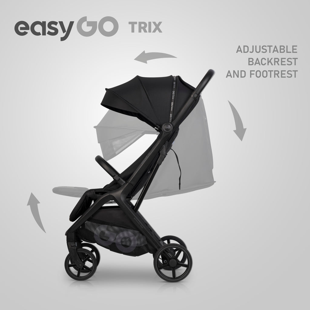 EasyGo Trix sport babakocsi – Ebony Black