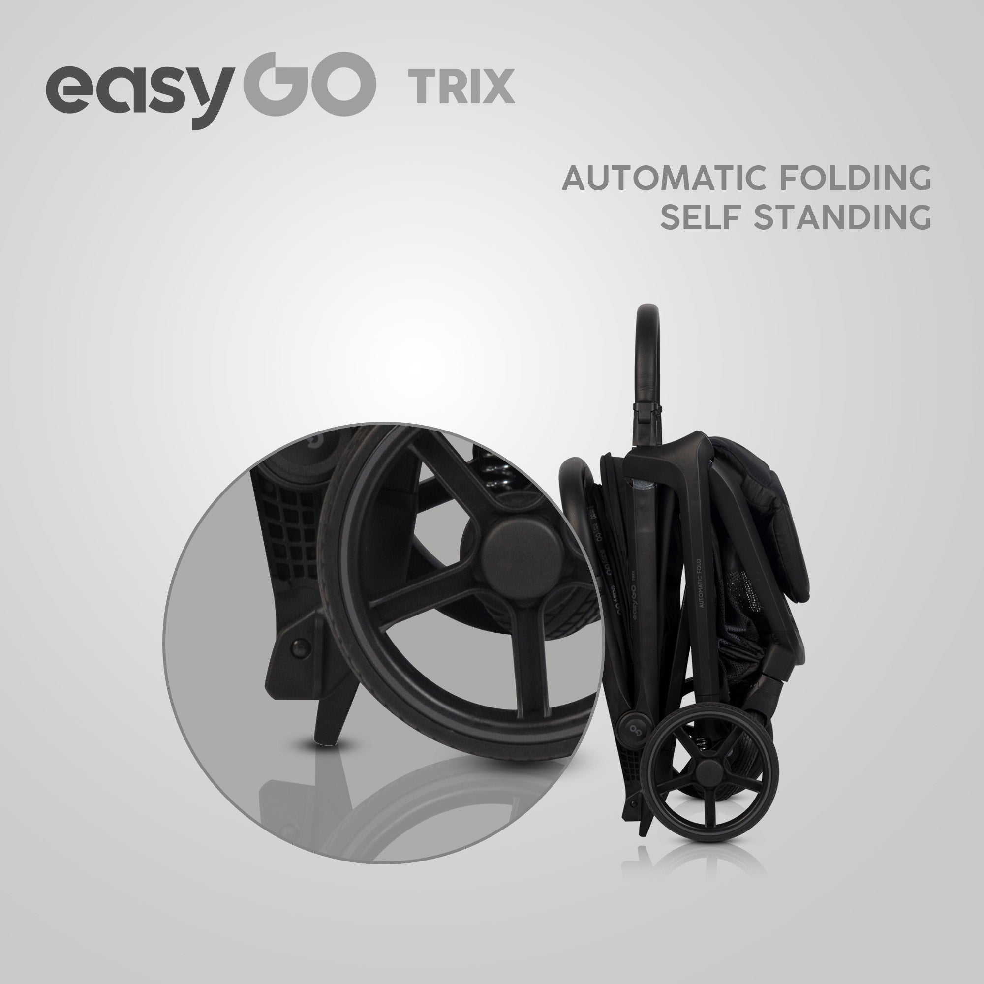 EasyGo Trix sport babakocsi – Ebony Black