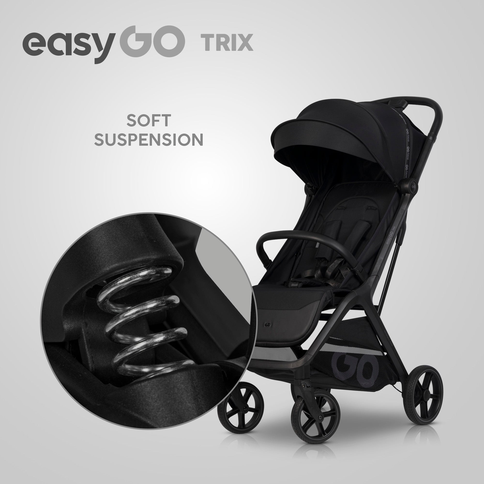 EasyGo Trix sport babakocsi – Ebony Black