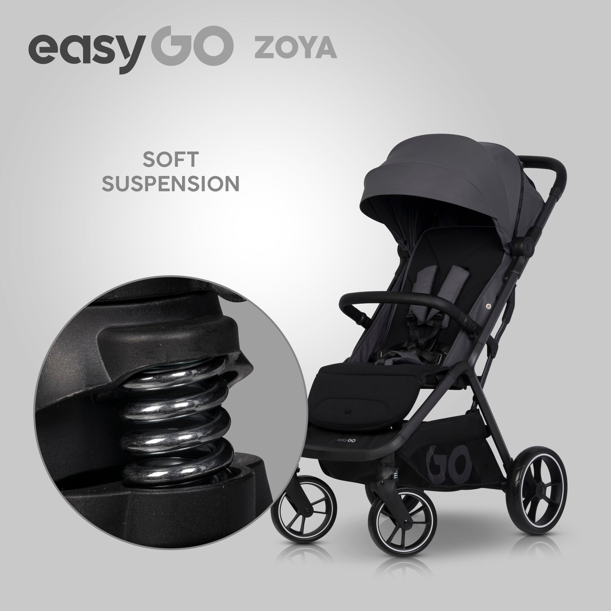 EasyGo Zoya mózeskosár – Cloudy Gray